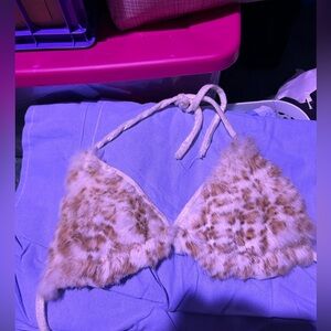 Hand made fur bikini. Never worn